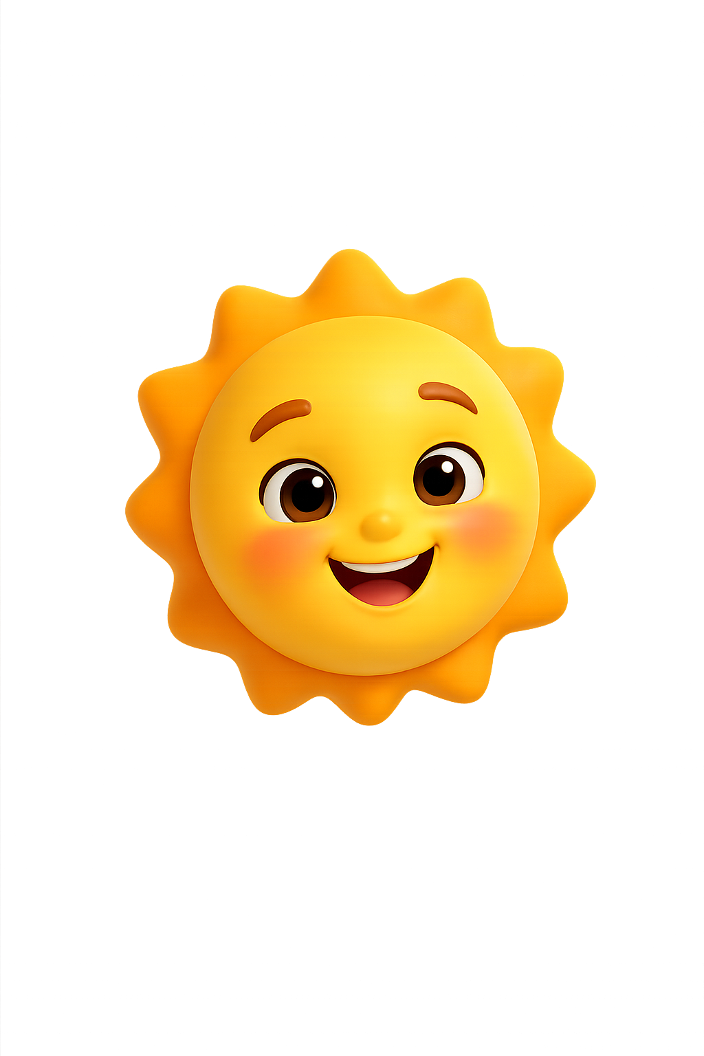 Mascote sol sorrindo da Novo Amanhecer